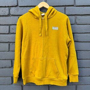 Vans Mustard Yellow Long Sleeve Hoodie Sweater XS Iridescent Logo Skater UNISEX